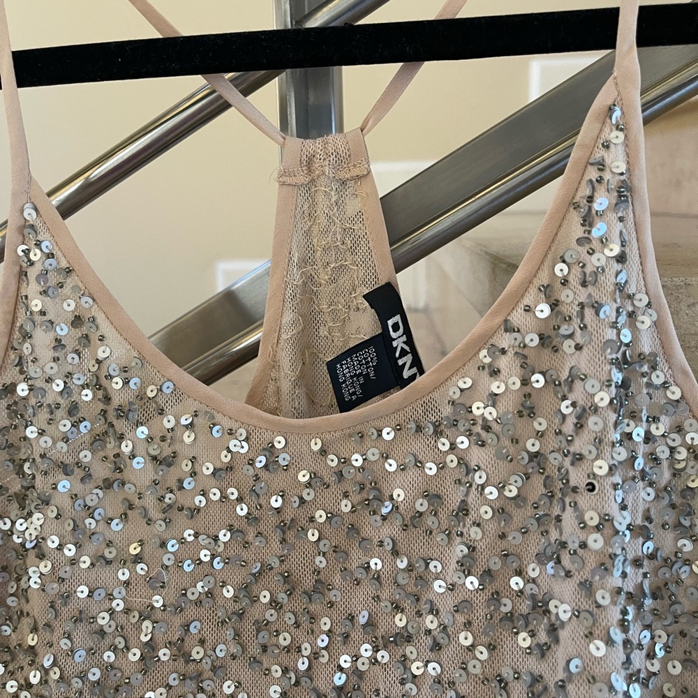Vintage Sequin Embellished Beige Top - Picture 9 of 15